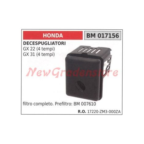 Filtro aria HONDA decespugliatore GX22 compatibile (4 TEMPI) 017156 17220ZM3000ZA