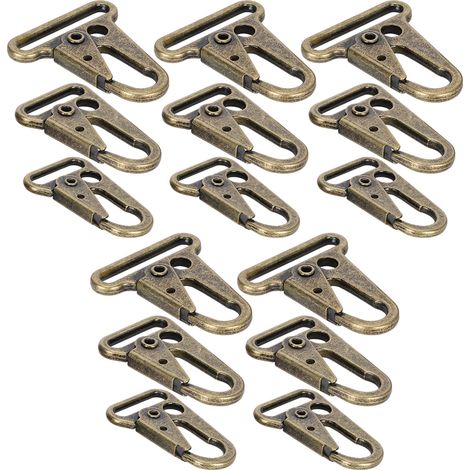Lot de 15 mousquetons à large ouverture pour sangles, couleur bronze, pour l'extérieur. (1/5)