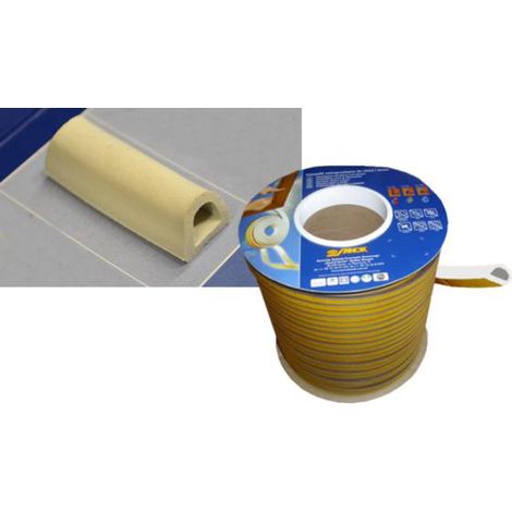 Guarnizione DGP, tipo D 12x10 mm, gomma bianca, sigillante per porte e finestre, migliora l'isolamento termico e acustico, resistente agli agenti atmosferici, rotolo da 50 metri, facile installazione