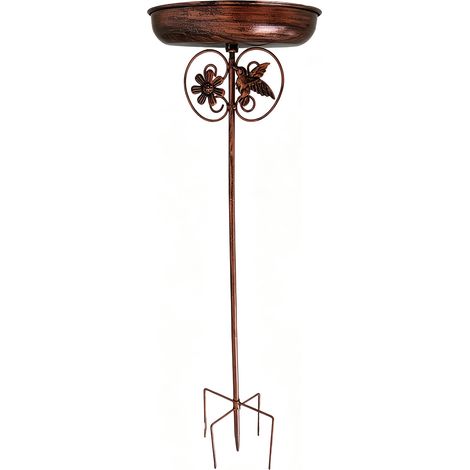 Une fonte vintage oiseau alimentateur oiseau nourriture vaisselle oiseau bain oiseau bassin oiseau bain (1/5)
