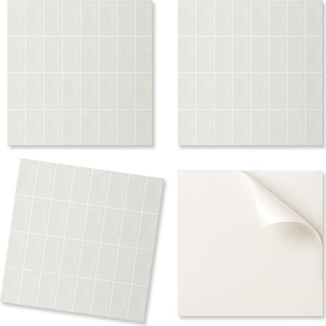 Azulejos de vinilo autoadhesivos para pared, mosaico rectangular simple, 9x30x30 cm
