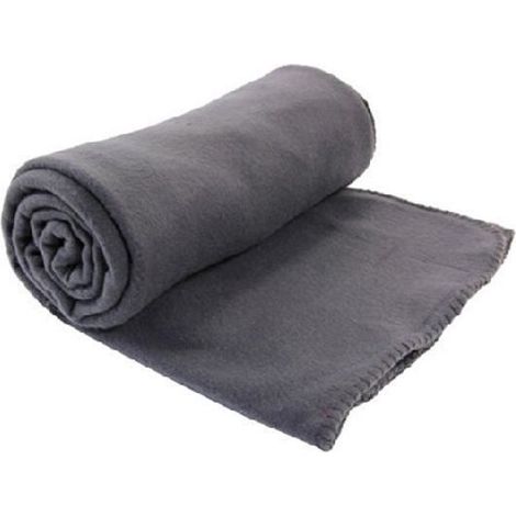Plaid - HARMONY - 130x160 cm - Gris - Polaire - 100% Polyester
