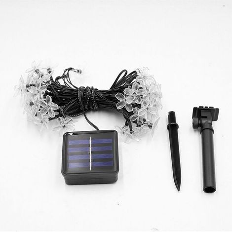 Guirlande Lumineuse Solaire Chaîne Fleur Cerise Fée 7 m 50 LED 8 Modes Extérieure étanche Jardin Noël Patio Décoration Intérieure Multicolore [Classe énergétique A+++] (1/5)
