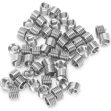 50 inserts filetés en acier, douilles taraudées réparation, protection filetage, unités US, 10-24 x 1,5D, lot de 50 pièces (1/5)