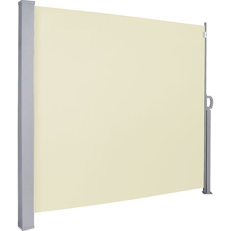 SWANEW Tende da sole laterali estensibili 160x300 cm Protezione in alluminio Protezione del vento protezione solare rullo laterale beige cieco (1/5)