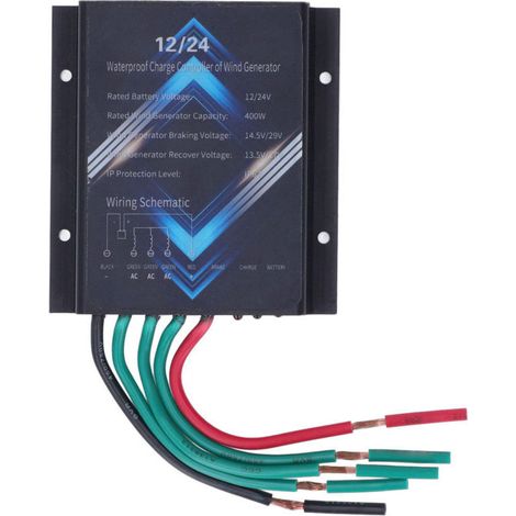 Windturbinensteuerung, automatischer 12V/24V-Batterie-Windregler, wasserdichte 400W-Windturbine aus Aluminiumlegierung, Regler für erneuerbare Energien