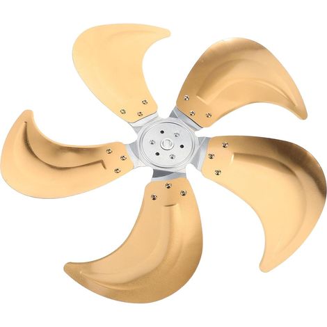 Pales de rechange pour ventilateur - 50 cm (20 po) - 5 pales en aluminium - Alésage de 9,5 mm (3/8 po) - Hélice robuste pour ventilateur sur pied/piédestal/plafond - Idéal pour une (1/5)