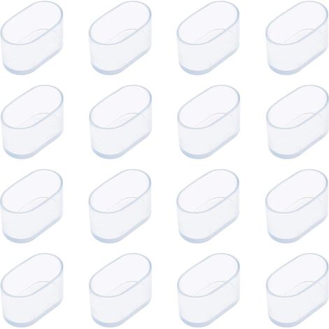 16x Casquette de Chaise Pied Table Ovale en Caoutchouc Flexible Anti-Rayures pour Meubles (1/5)