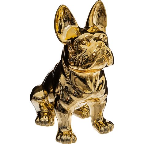 Eden buldog H.22cm in ceramica dorata - Atmosphera créateur d'intérieur