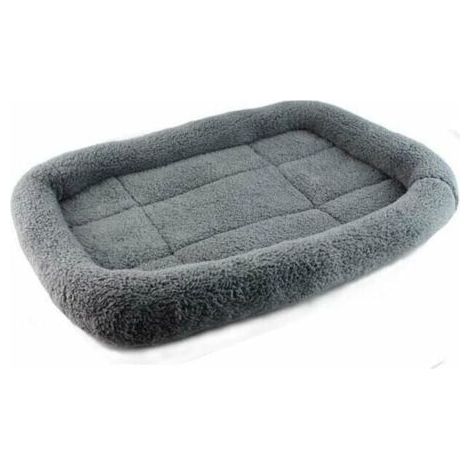 Rectangular padded bed in soft and comfortable cashmere, easy to clean For dogs and cats With round edges (1/4)