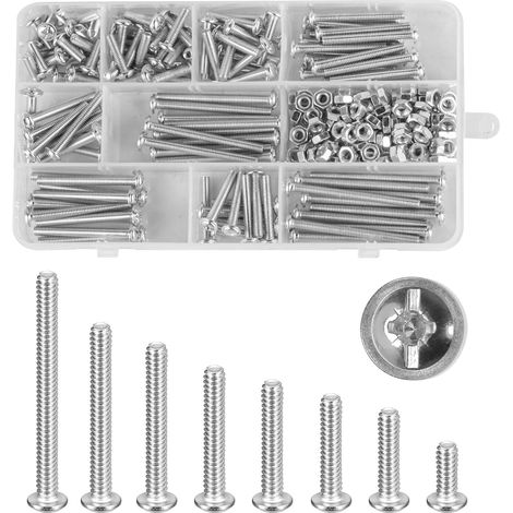 Vis Poignée de Porte, Boulon Poignée Meuble, Boulons de Fixation Bouton de Meuble Poignées à Tête Cruciforme, Vis pour Poignée de Porte de Armoires Commodes Placards Tiroirs Cuisine (1/5)