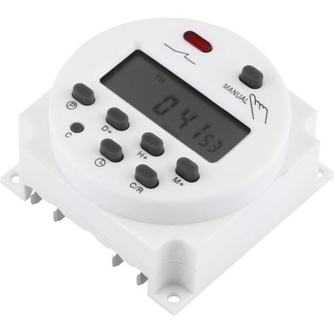 Relais temporisé électronique numérique programmable à microcontrôleur, écran LCD, 24VAC/DC (1/5)