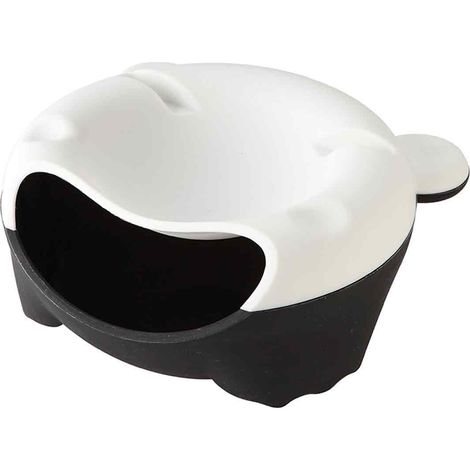mini poubelle de bureau à double compartiment, tube de rangement pour coquilles de noix, support pour téléphone portable sur repos (1/5)