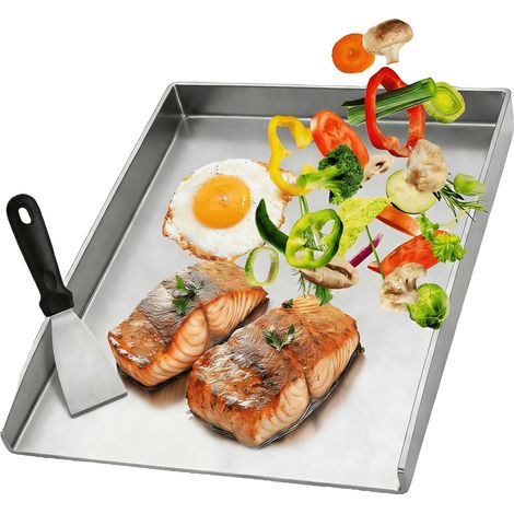 Grillplatte, Universelle Kompatibilität, Langlebiges Edelstahl, KP-15MM-S (1/2)