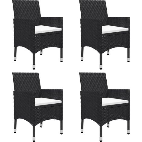 Maison Exclusive - Set Mobili da Pranzo per Giardino 5 pz Nero (1/5)
