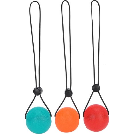 3 Balles de Préhension en Silicone pour Exercices de Poignet et Rééducation - Massage et Renforcement Musculaire (Degrés 20 Orange, 25 Rouge, 35 Vert) (1/5)