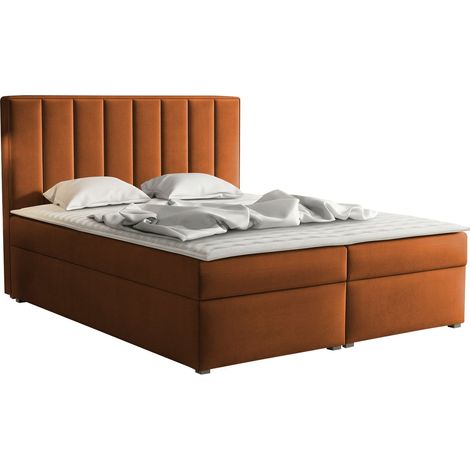 Cama continental Pomona 116, Magic terciopelo 2213, Continental, Doble, 140x200, Tapiz, Somieres, 143x215x115cm (1/5)