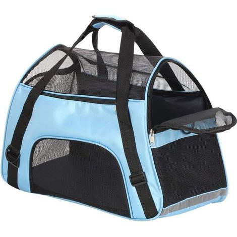 Sac Transport Chien Sac Transport Chat Voiture Sac Transport Animaux 52 x 27 x 32 Centimètres (Bleu)-Fei Yu (1/5)