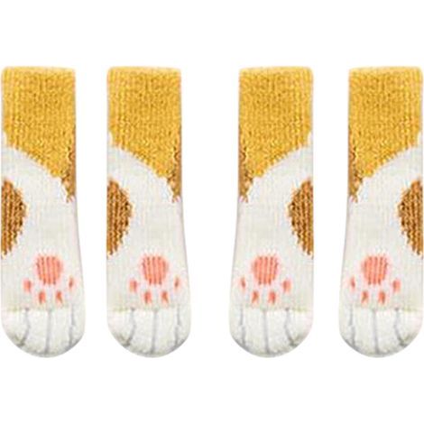 Housses de chaise en forme de patte de chat, 4 pièces, jolis pieds de meubles, protecteurs de sol (1/5)