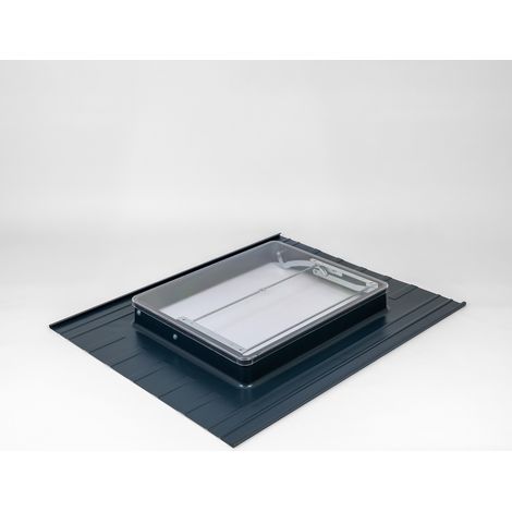 Fenêtre d'accès toiture pour combles non aménagés 66 x 53 cm – Vitre synthétique incassable, Gris Anthracite RAL 7016 – LPP TERRALUZ