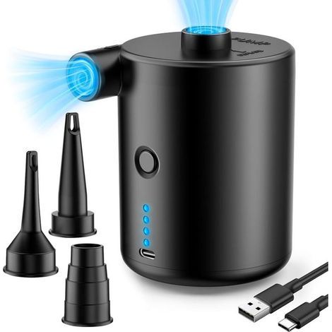 Pompe à air électrique portable rechargeable:pompe à air 4000mAh pour gonflage rapide,mini pompe compacte pour piscine gonflable (1/4)