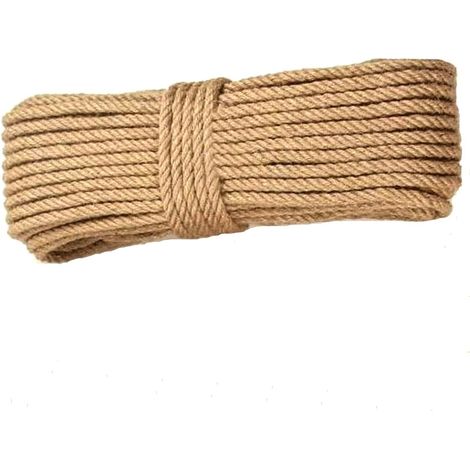 Natürliches Juteseil, 10 mm x 10 m, ideal für Gartenarbeit, Heimwerkerarbeiten und manuelle Katzenkratzbäume (1/5)