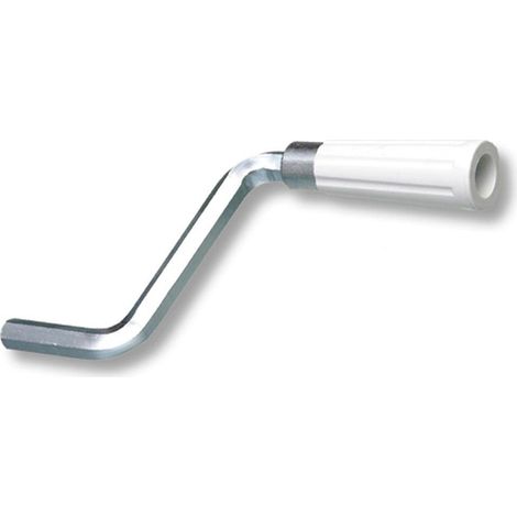 Manivelle pour tour aveugle court blanc (1/4)