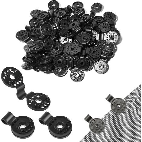 100 Pieces Clips de Fixation pour Bache,Clips pour Toile D'ombrage, Clips Fixation Brise Vue, Clip Spécial avec Œillet Clips en Plastique de Tissu d'Ombre pour Toile e Clôture (1/5)