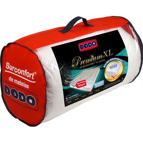 Surconfort Premium XL Extraloft Fibres AIR TOP résilientes Dodo - Surmatelas pour lit 140 x 190 cm
