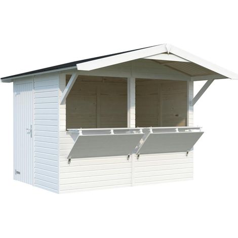 Abri de jardin en bois Stella 5,0 m2 Peint blanc (1/5)