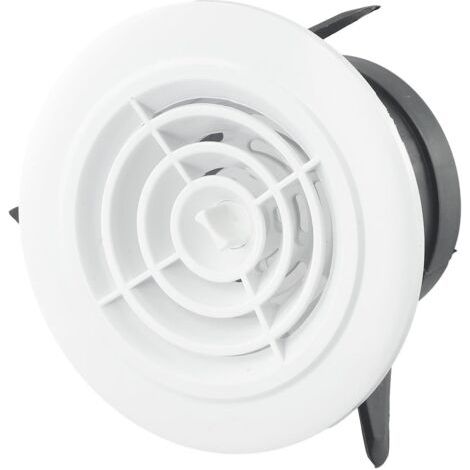 Grille d'aération réglable en ABS pour intérieur de plafond, grille d'aération ronde pour salle de bain, bureau, chambre murale (75 mm) (1/5)