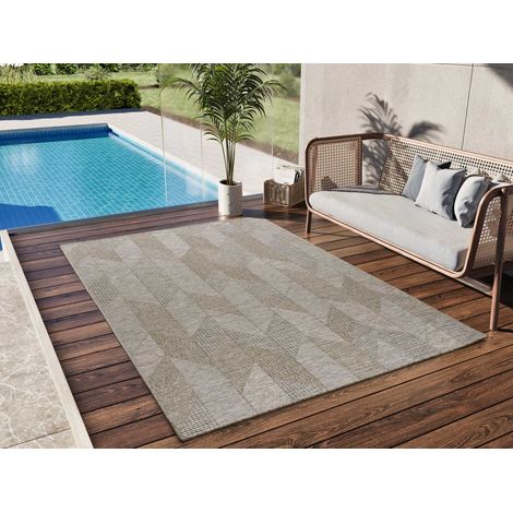 ATTICGO Tapis d'extérieur ethnique ORIA 05 Naturel 126x190 cm (1/4)