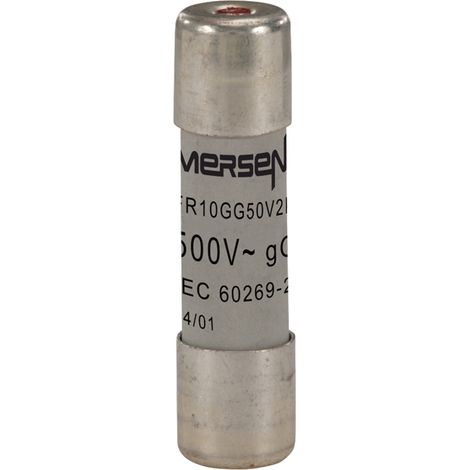 fusible cartouche - 10 x 38 - gg - 6a - 500v - boite de 10 - mersen t218195