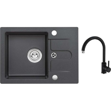 Alveus - Spülenset Cortina 10 und Armatur Kati, carbon SETA25961 (1/2)