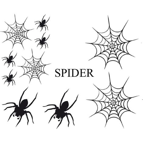 Set Adhesifs -ELEMENT SPIDER- Noir - PROMO ADN - Car Deco
