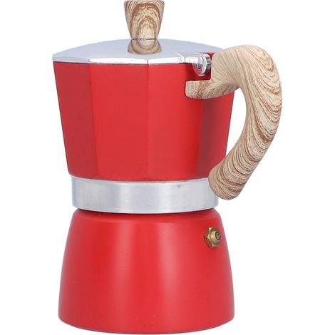 Cafetière Moka 150 ml, rouge (1/5)