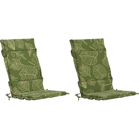 Cojín para silla de respaldo alto GEMERT 2 uds. 100% Poliéster vidaXL