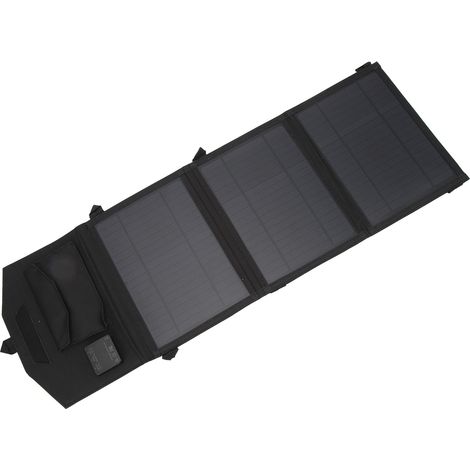 21-W-Solarpanel-Ladegerät, wasserdicht, Einzelkristall-ETFE-Handyladegerät für Camping und Outdoor-Aktivitäten, 3-fach faltbar, 5 V (1/5)