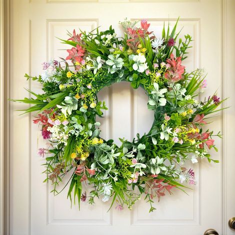 Guirlande Florale Artificielle - 45 cm - Décoration Mur Porte Fenêtre Cour Jardin - Pour Pâques Mariage Printemps Été - 1 Pièce (1/5)