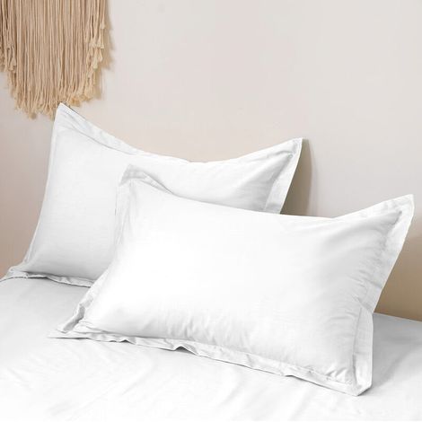 Federa (48 x 74 cm) in percalle bianco, percalle di cotone (1/4)