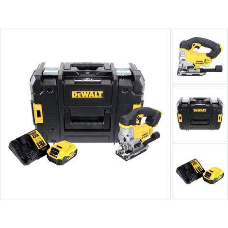 DeWalt DCS 331 P1 Seghetto alternativo a batteria 18V XR in valigetta TSTAK + 1x Batteria DCB 184 5,0 Ah + Caricabatterie DCB 115