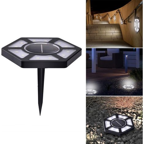 Projecteur solaire LED étanche pour cour, escalier, jardin ou pelouse, à brancher sous terre. (1/5)