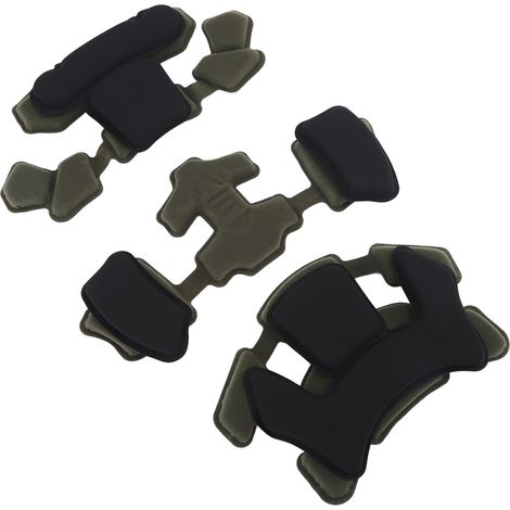 Rembourrage de casque, système de doublure de casque, coussinets en mousse de rechange universels, kit de rembourrage intérieur de protection vert olive (1/5)