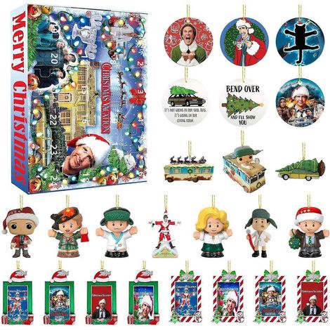 Adventskalender 2024 – Kreativer Sammler-Weihnachtsanhänger mit Countdown für Überraschungen