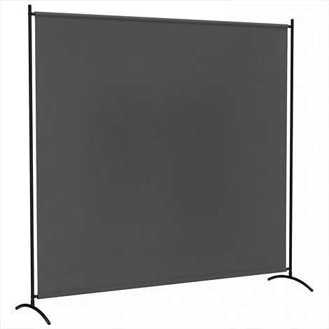 Clôture de jardin paravent 180 x 50 x 180 cm gris foncé Polyester (1/5)
