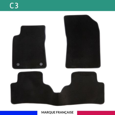 Tapis de voiture - Sur Mesure pour C3 (2016 - 2020) - 3 pièces - Tapis de sol antidérapant pour automobile (1/4)