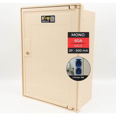 Coffret Mono 12 KW + 2 prises (1/5)