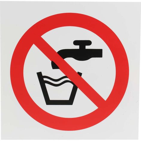 Panneau interdiction, avec pictogramme : Eau non potable ( Prix pour 1 )