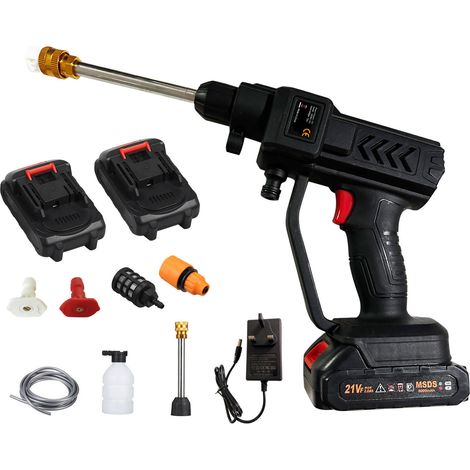 Laveuse électrique sans fil, 60 bars, 100W, haute Machine avec batterie Rechargeable, pour le nettoyage des sols des clôtures de voiture et l'arrosage (1/5)