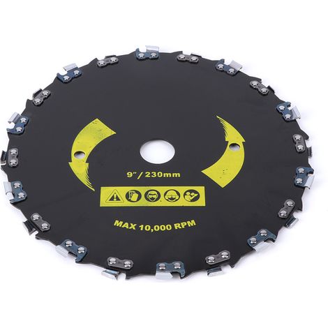 Lame de rechange en acier à haute teneur en carbone pour scie circulaire et débroussailleuse (9 pouces, 20 dents) (1/5)